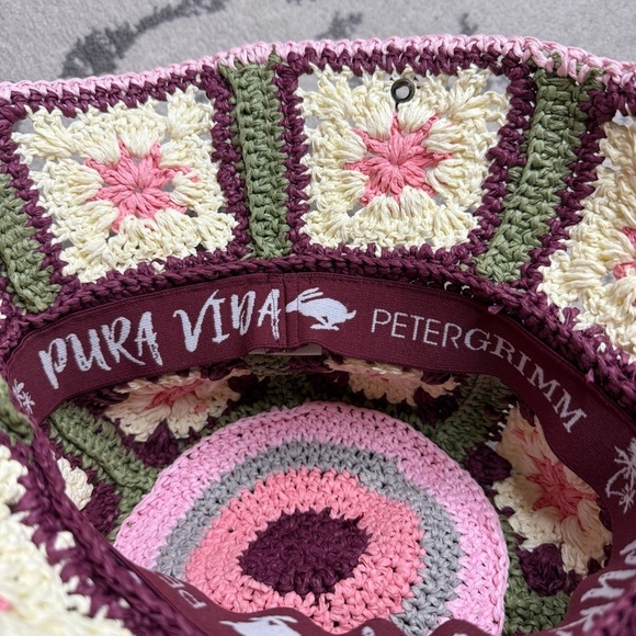 FREE PEOPLE Pura Vida X Peter Grimm Beachy Boho Crochet Granny Square Bucket Hat main image 4